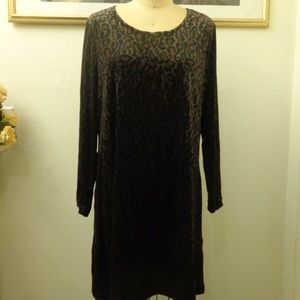 Vintage Studio Leopard Print Long Sleeve Dress